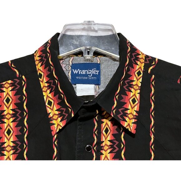Vintage Wrangler Brushpopper Shirt 3X Short Sleeves Snap Closure Western - Picture 2 of 6